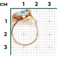 Inel din aur rosu cu topaz Platina 01-4924-00-201-1110-46 3,02g s.16,5 imaginea #2 — magazin online Desire.md