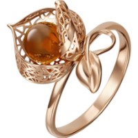 Inel din aur rosu cu chihlimbar Platina 01-5074-01-271-1110-58 2,42g s.18