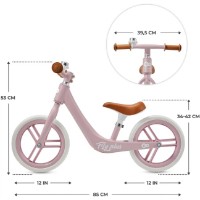 Bicicleta fără pedale Kinderkraft Fly Plus Powder Pink (KRFLPL00PNK0000) imaginea #6 — magazin online Desire.md