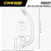 Трубка для ныряния Cressi Minidry Snokrel Sil Clear/Tube Pink (ES258840) фото №2 — интернет-магазин Desire.md
