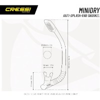 Трубка для ныряния Cressi Minidry Snorkel Blue (ES258820) фото №2 — интернет-магазин Desire.md