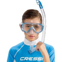 Маска и трубка для ныряния Cressi Ondina JR + Top Combo Clear/Blue (DM1010132) фото №7 — интернет-магазин Desire.md