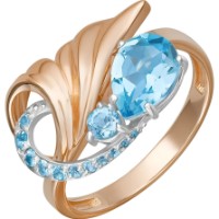Inel din aur rosu cu topaz Platina 01-5706-00-201-1111 2,71g s.18,5