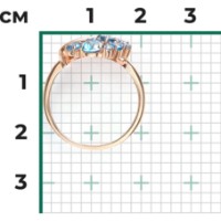 Кольцо из красного золота с топазом Platina 01-5828-00-201-1110 2,85g s.17,5 фото №5 — интернет-магазин Desire.md