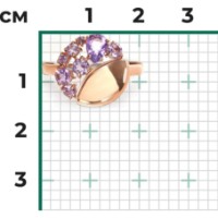 Кольцо из красного золота с аметистом Platina 01-5828-00-203-1110 2,55g s.17 фото №2 — интернет-магазин Desire.md
