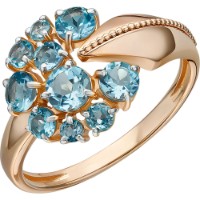 Кольцо из красного золота с топазом Platina 01-5831-00-201-1110 2,43g s.17,5