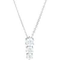 Colier din aur alb cu zirconiu Platina 07-0168-00-501-1120-38 2,57g