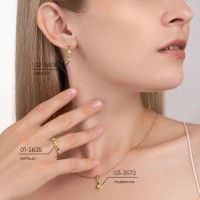 Inel din aur rosu cu crisolit Platina 01-5835-00-205-1110 1,65g s.16 imaginea #4 — magazin online Desire.md