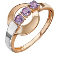 Inel din aur combinat cu ametist Platina 01-5837-00-203-1111 2,13g s.17,5
