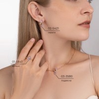 Кольцо из красного золота с аметистом Platina 01-5841-00-203-1110 1,88g s.17 фото №3 — интернет-магазин Desire.md