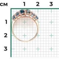 Кольцо из красного золота с лондонским топазом Platina 01-5846-00-201-1110 3,76g s.17,5 фото №3 — интернет-магазин Desire.md