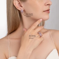 Inel din aur rosu cu ametist Platina 01-5846-00-203-1110 3,29g s.18,5 imaginea #5 — magazin online Desire.md