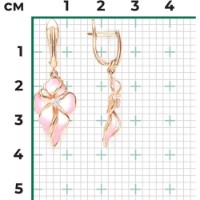 Серьги из красного золота с эмалью и цирконием Platina 02-3596-00-401-1110-25 4,3g фото №2 — интернет-магазин Desire.md