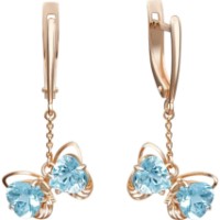 Серьги из красного золота с топазом Platina 02-4193-00-201-1110-57 3,44g