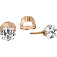 Серьги из красного золота с цирконием Platina 02-4549-00-401-1110 2g
