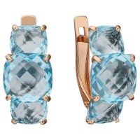 Серьги из красного золота с топазом Platina 02-4556-00-201-1110-46 4,73g