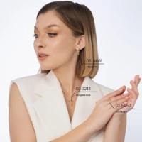 Серьги из красного золота с цитрином, янтарём и эмалью Platina 02-4681-00-734-1110-57 3,48g фото №3 — интернет-магазин Desire.md
