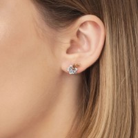 Серьги из комбинированного золота с топазом Platina 02-4706-00-201-1111-75 1,96g  фото №2 — интернет-магазин Desire.md