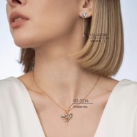 Серьги из комбинированного золота с топазом Platina 02-4708-00-201-1111-75 2,12g фото №4 — интернет-магазин Desire.md