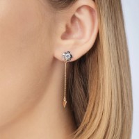 Серьги из комбинированного золота с топазом Platina 02-4708-00-201-1111-75 2,12g фото №5 — интернет-магазин Desire.md