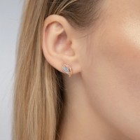 Серьги из красного золота с топазом и цирконием Platina 02-5313-00-201-1110 1,86g фото №2 — интернет-магазин Desire.md