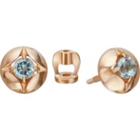 Серьги из красного золота с топазом Platina 02-5389-00-201-1110 1,36g