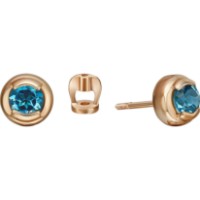 Серьги из красного золота с лондонским топазом Platina 02-5391-00-201-1110 1,72g