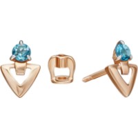 Серьги из красного золота с топазом Platina 02-5399-00-201-1110 1,2g