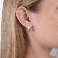 Серьги из красного золота с аметистом Platina 02-5400-00-203-1110 2,84g фото №3 — интернет-магазин Desire.md