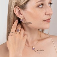 Серьги из красного золота с аметистом Platina 02-5400-00-203-1110 2,84g фото №4 — интернет-магазин Desire.md