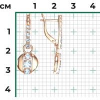 Серьги из красного золота с топазом Platina 02-5401-00-201-1110 3,63g фото №4 — интернет-магазин Desire.md