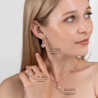 Серьги из красного золота с аметистом Platina 02-5401-00-203-1110 3,6g фото №4 — интернет-магазин Desire.md