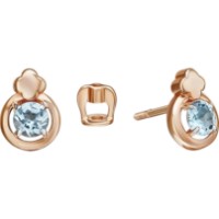 Серьги из красного золота с топазом Platina 02-5405-00-201-1110 1,38g