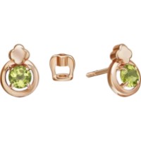 Серьги из красного золота с хризолитом Platina 02-5405-00-205-1110 1,37g