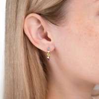 Cercei din aur rosu cu topaz,crisolit si granat Platina 02-5406-00-231-1110 2,54g imaginea #4 — magazin online Desire.md