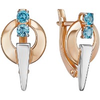 Cercei din aur combinat cu topaz Platina 02-5413-00-201-1111 2,97g