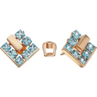 Cercei din aur rosu cu topaz Platina 02-5428-00-201-1110 2,58g imaginea #1 — magazin online Desire.md