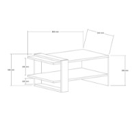 Уценка! Журнальный столик Hanah Home Funda Anthracite White фото №6 — интернет-магазин Desire.md