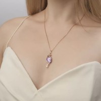 Pandantiv din aur rosu cu ametist si topaz incolor Platina 03-2988-00-225-1110-46 3,41g imaginea #2 — magazin online Desire.md