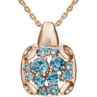 Pandantiv din aur rosu cu topaz London Platina 03-3567-00-201-1110 1,86g