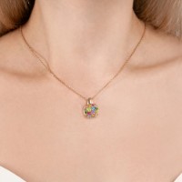 Подвеска из красного золота с миксом натуральных камней Platina 03-3567-00-717-1110 1,85g фото №3 — интернет-магазин Desire.md