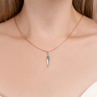 Pandantiv din aur rosu cu topaz Platina 03-3568-00-201-1110 1,16g imaginea #3 — magazin online Desire.md
