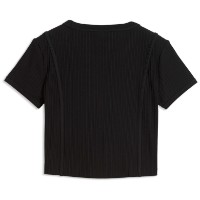 Tricou de dame Puma Ess Ribbed Baby Tee Puma Black, s.S imaginea #2 — magazin online Desire.md