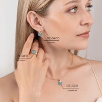 Pandantiv din aur rosu cu topaz Platina 03-3569-00-201-1110 1,12g imaginea #2 — magazin online Desire.md