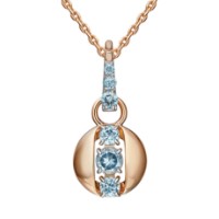Pandantiv din aur rosu cu topaz Platina 03-3570-00-201-1110 1,25g