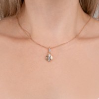 Pandantiv din aur rosu cu topaz Platina 03-3570-00-201-1110 1,25g imaginea #2 — magazin online Desire.md