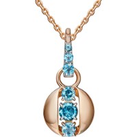 Pandantiv din aur rosu cu topaz Platina 03-3570-01-201-1110 1,23g