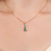 Pandantiv din aur rosu cu topaz Platina 03-3570-01-201-1110 1,23g imaginea #4 — magazin online Desire.md