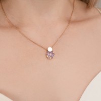 Подвеска из красного золота с аметистом Platina 03-3571-00-203-1110 1,49g фото №3 — интернет-магазин Desire.md