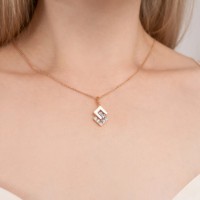 Pandantiv din aur rosu cu topaz Platina 03-3589-00-201-1110 1,93g imaginea #4 — magazin online Desire.md